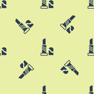 Sarı arkaplanda mavi ruj izi var. 8 Mart. Uluslararası Mutlu Kadınlar Günü. Vektör.