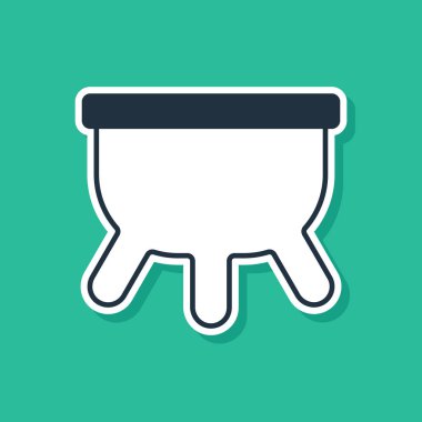 Mavi Udder simgesi yeşil arkaplanda izole edildi. Vektör.