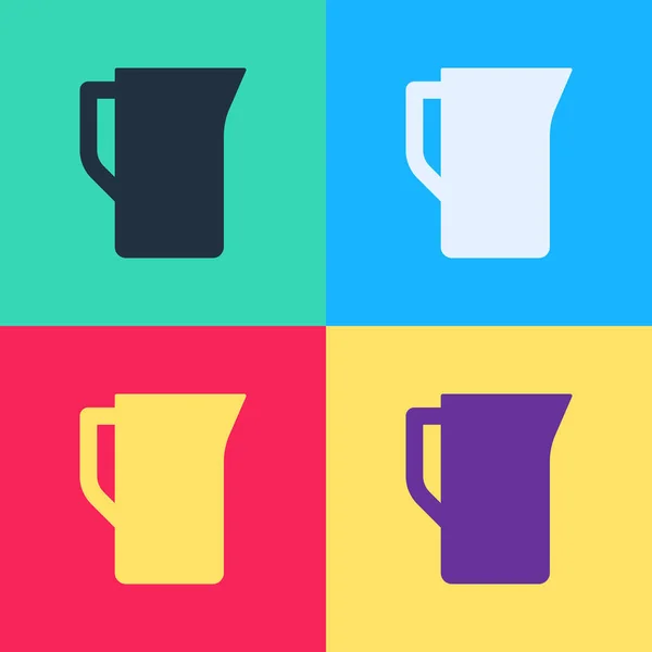 Pop Art Milk Jug Pitcher Icon Isolated Color Background Vector — Stock Vector