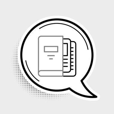 Gri arkaplanda belge ve belge simgesi bulunan Satır Ofisi dosyaları izole edildi. Ofis dosyaları. Dosya arşivleme işareti. Renkli taslak konsepti. Vektör.