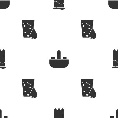 Su filtresi kartuşunu, su musluğu ve cam kaplı lavaboyu kusursuz bir şekilde ayarla. Vektör