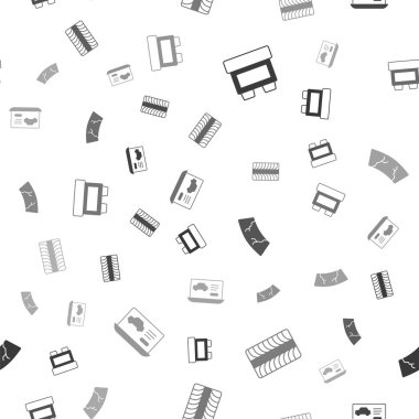 Fünye, araba tekerleği, kırık ön cam ve arabanın tanısal durumu kusursuz. Vektör