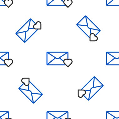 8 Mart ikonuna sahip çizgi zarfı beyaz arkaplanda izole edilmiş pürüzsüz desen. Mesaj aşkım. Aşk ve romantizm mektubu. Uluslararası Mutlu Kadınlar Günü. Renkli taslak konsepti. Vektör