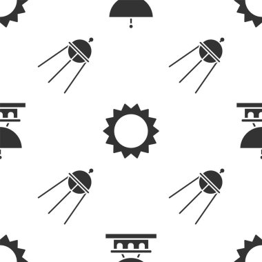 Uydu anteni, Güneş ve Uydu 'yu pürüzsüz desene ayarlayın. Vektör