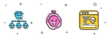 Mafya, Cinayet ve Sistem hata simgesini ayarla. Vektör