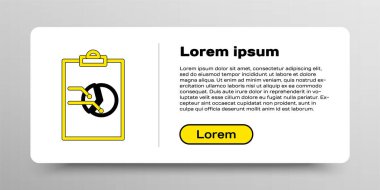 Grafik çizelgesi simgesine sahip çizgi panosu beyaz arkaplanda izole edildi. Metin dosya simgesini rapor et. Muhasebe tabelası. Denetim, analiz, planlama. Renkli taslak konsepti. Vektör.