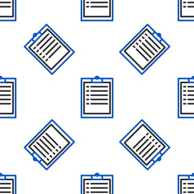 Kontrol listesi simgesine sahip satır panosu beyaz arkaplanda izole edilmiş pürüzsüz desen. Renkli taslak konsepti. Vektör.