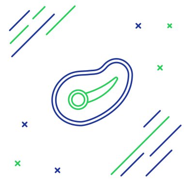 Hat biftek ikonu beyaz arka planda izole edildi. Renkli taslak konsepti. Vektör.