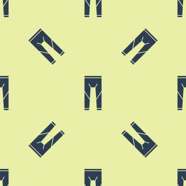 Tüplü dalış ikonu için mavi dalış kıyafeti sarı arka planda izole edilmiş pürüzsüz desen. Su altı ekipmanları. Vektör.