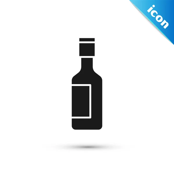 Grey Jewish Wine Bottle Icon Isolated White Background Vector — Stock Vector