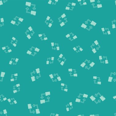 Yeşil Bulut metin depolama belgesi dosya simgesi yeşil arkaplanda izole edilmiş pürüzsüz desen. Vektör.