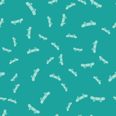 Yeşil Kaykay üçleme simgesi yeşil arka planda izole edilmiş pürüzsüz desen. Olağanüstü bir spor. Spor malzemeleri. Vektör.