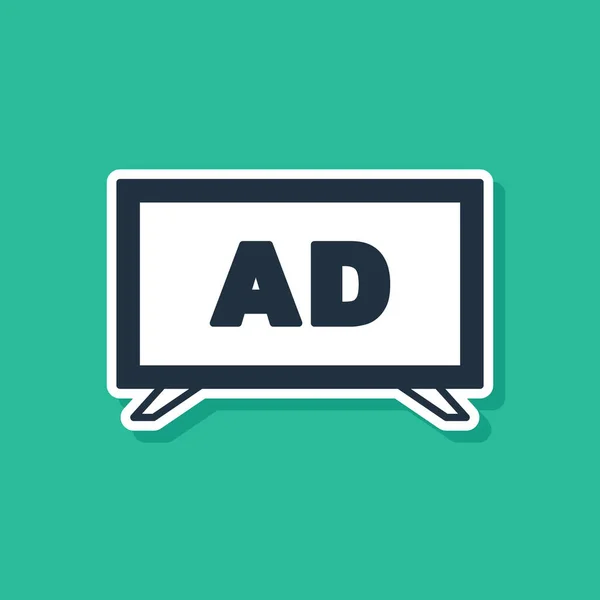 Ikona Blue Advertising Izolovaná Zeleném Pozadí Koncepce Marketingu Propagace Reagující — Stockový vektor