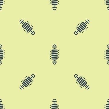 Mavi bisiklet süspansiyon simgesi sarı arka planda izole edilmiş pürüzsüz desen. Vektör.