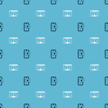 Mobil değerlendirmeyi ve web sitesi istatistiklerini kusursuz desen üzerine ayarla. Vektör