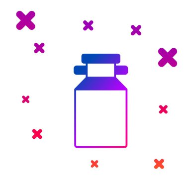 Beyaz arkaplanda izole edilmiş süt ikonu için renk kutusu. Kademeli rastgele dinamik şekiller. Vektör.