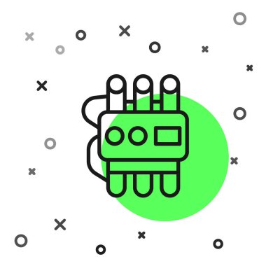 Siyah hat bomba çubuğunu patlatın ve beyaz arka planda izole edilmiş zamanlayıcı ikonu. Saatli bomba - patlama tehlikesi kavramı. Vektör.