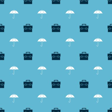 Çanta ve Şemsiye 'yi pürüzsüz desene ayarlayın. Vektör