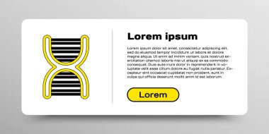 Beyaz arkaplanda izole edilmiş çizgi DNA sembolü. Renkli taslak konsepti. Vektör.