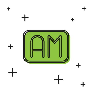 Siyah Sabah zaman simgesi beyaz arkaplanda izole edildi. Zaman sembolü. Vektör.