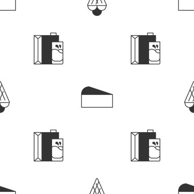 Dondurmayı waffle külahına koyun, Peynir ve Kağıt pakete koyun. Vektör