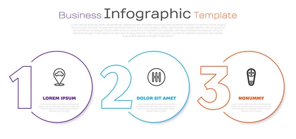 Definir Linha Localização Com Serviço Carro Gear Shifter Timing Kit — Vetor de Stock