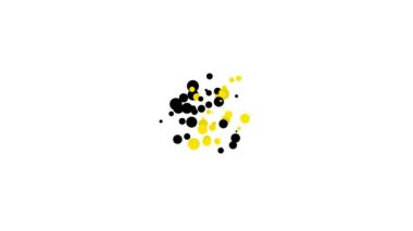 Siyah Kripto para birimi Bitcoin simgesi beyaz arka planda izole edildi. Madeni para. Engelleme zinciri tabanlı şifreli para birimi. 4K Video hareketli grafik canlandırması