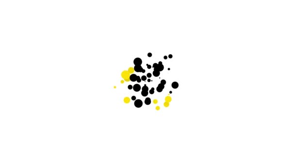 Ікона чорного листя ізольована на білому тлі. Символ нового природного продукту. 4K Відеографічна анімація — стокове відео