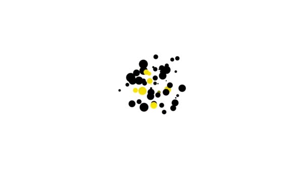 Чорний Круглий регульований значок вишивки кільця ізольований на білому тлі. Нитка і голка для вишивання. 4K Відео рух графічна анімація — стокове відео