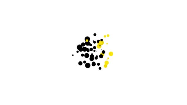 Schwarzes Bitcoin-Symbol isoliert auf weißem Hintergrund. Kryptowährungskopf. Blockchain-Technologie, digitaler Geldmarkt, Kryptocoin-Brieftasche. 4K Video Motion Grafik Animation — Stockvideo
