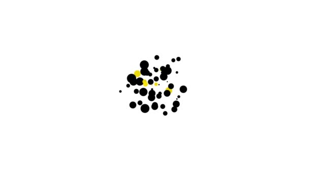 Calendrier noir avec une icône de poisson isolé sur fond blanc. Jour du poisson. Animation graphique de mouvement vidéo 4K — Video