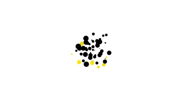 白の背景に黒のハニカムアイコンが隔離されています。蜂蜜の細胞のシンボル。甘い自然食品。4Kビデオモーショングラフィックアニメーション — ストック動画