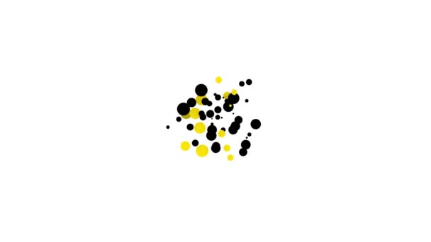 蜜蜂的黑色蜂巢图标在白色背景上被隔离。蜂窝的象征。苹果和养蜂。甜甜的天然食物4K视频运动图形动画 — 图库视频影像