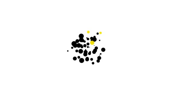 Arco-íris preto com nuvens ícone isolado no fundo branco. Animação gráfica em movimento de vídeo 4K — Vídeo de Stock