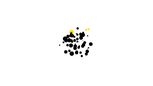 白色背景上孤立的黑色石榴图标。石榴果4K视频运动图形动画 — 图库视频影像