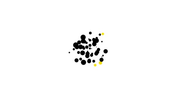 Μαύρο τραπουλόχαρτο με εικονίδιο σύμβολο μπαστούνι απομονωμένο σε λευκό φόντο. Τζόγος. 4K Γραφική κίνηση κίνησης βίντεο — Αρχείο Βίντεο