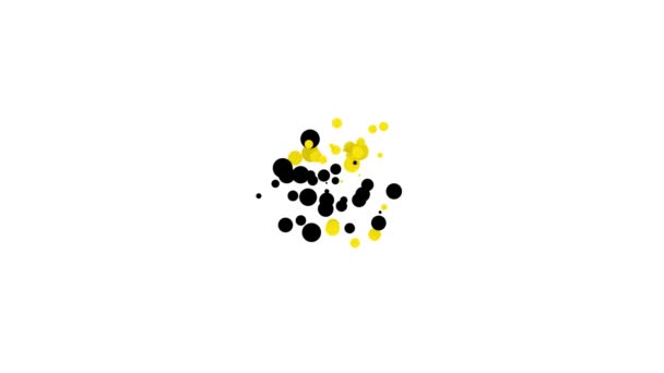 Черная иконка услуги уборки выделена на белом фоне. Пылесос головы в круг, логотип чистки ковров. Видеографическая анимация 4K — стоковое видео