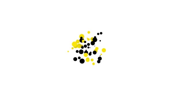 Schwarze Kreuzknochen Ikone isoliert auf weißem Hintergrund. Haustierfutter Symbol. Frohe Halloween-Party. 4K Video Motion Grafik Animation — Stockvideo
