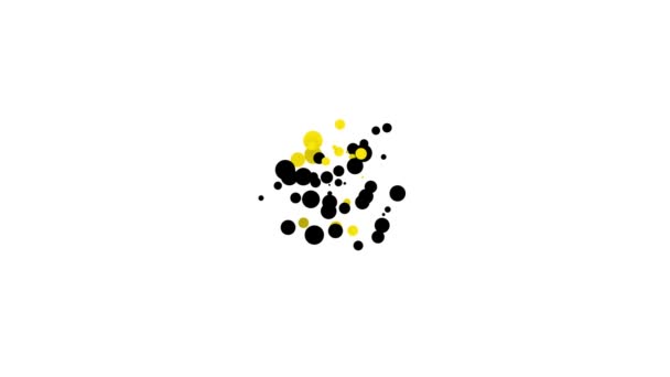 Ícone de bolo preto isolado no fundo branco. Feliz Aniversário. Animação gráfica em movimento de vídeo 4K — Vídeo de Stock