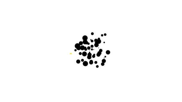 Черный кухонный горшок, выделенный на белом фоне. Вскипятить или тушить пищевой символ. Видеографическая анимация 4K — стоковое видео