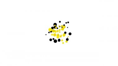 Siyah İşlemci simgesi beyaz arkaplanda izole edildi. İşlemci, merkezi işlem birimi, mikroçip, mikro devre, bilgisayar işlemcisi, çip. 4K Video hareketli grafik canlandırması