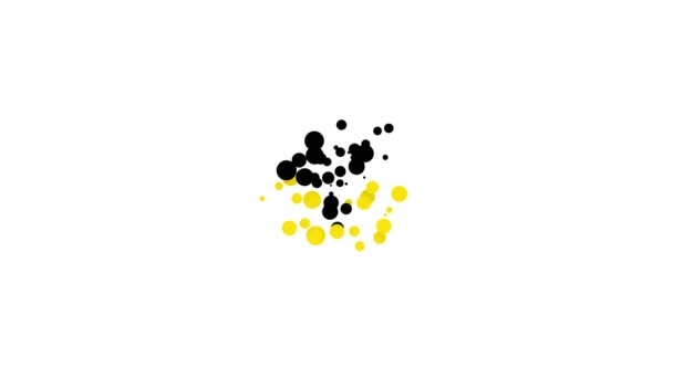 Fekete Push pin ikon elszigetelt fehér háttérrel. Ujjlenyomatok. 4K Videó mozgás grafikus animáció — Stock videók