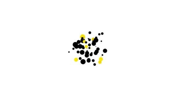 Černá čtyřlístek ikona jetele izolované na bílém pozadí. Šťastný den svatého Patrika. Grafická animace pohybu videa 4K — Stock video