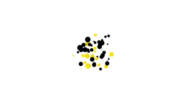 Чорна мітка з символом переробки ізольована на білому тлі. Банер, ярлик, мітка, логотип, наклейка для еко-зеленого кольору. 4K Відео рух графічна анімація — стокове відео