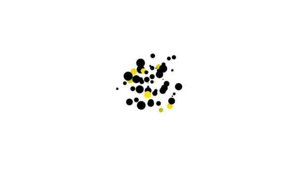 Černý čtyřlístek jetel v bublině řeči ikony izolované na bílém pozadí. Šťastný den svatého Patrika. Grafická animace pohybu videa 4K