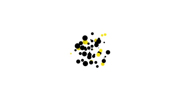 Icône Feuille Noire isolée sur fond blanc. Symbole de produit naturel frais. Animation graphique de mouvement vidéo 4K — Video