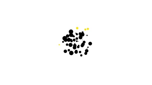 Icono de maceta de flor negra aislado sobre fondo blanco. Animación gráfica de vídeo 4K — Vídeo de stock