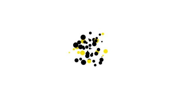 Ікона чорного робота ізольована на білому тлі. 4K Відеографічна анімація — стокове відео