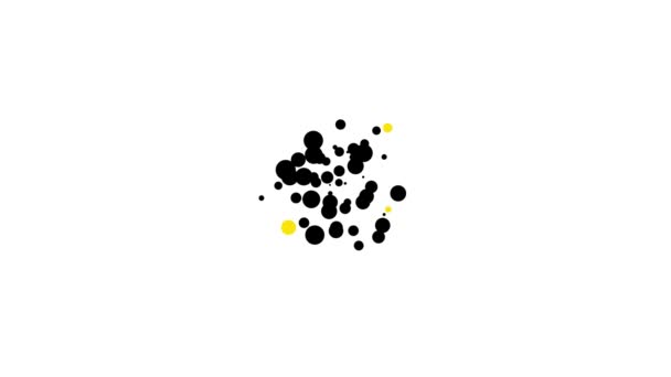 Черный Кот значок изолирован на белом фоне. Видеографическая анимация 4K — стоковое видео