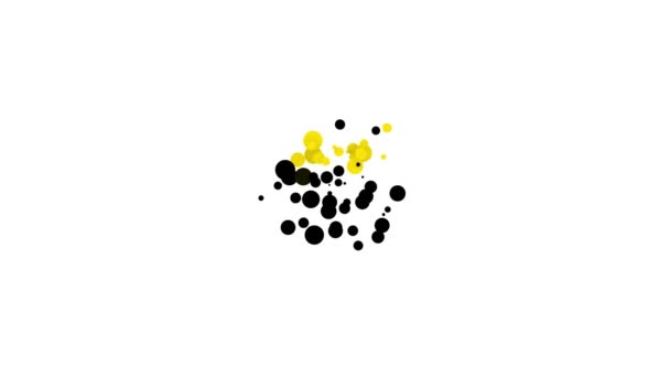 Zwarte schaal van hete soep pictogram geïsoleerd op witte achtergrond. 4K Video motion grafische animatie — Stockvideo